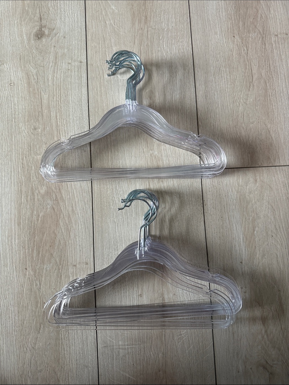 Clear Plastic Clothes Hangers - Set of Multiple